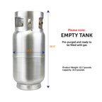 Flame King 33.5lb Aluminum Forklift Propane Tank with Gauge, DOT and TC Compliant, Lightweight, Rugged-Designed