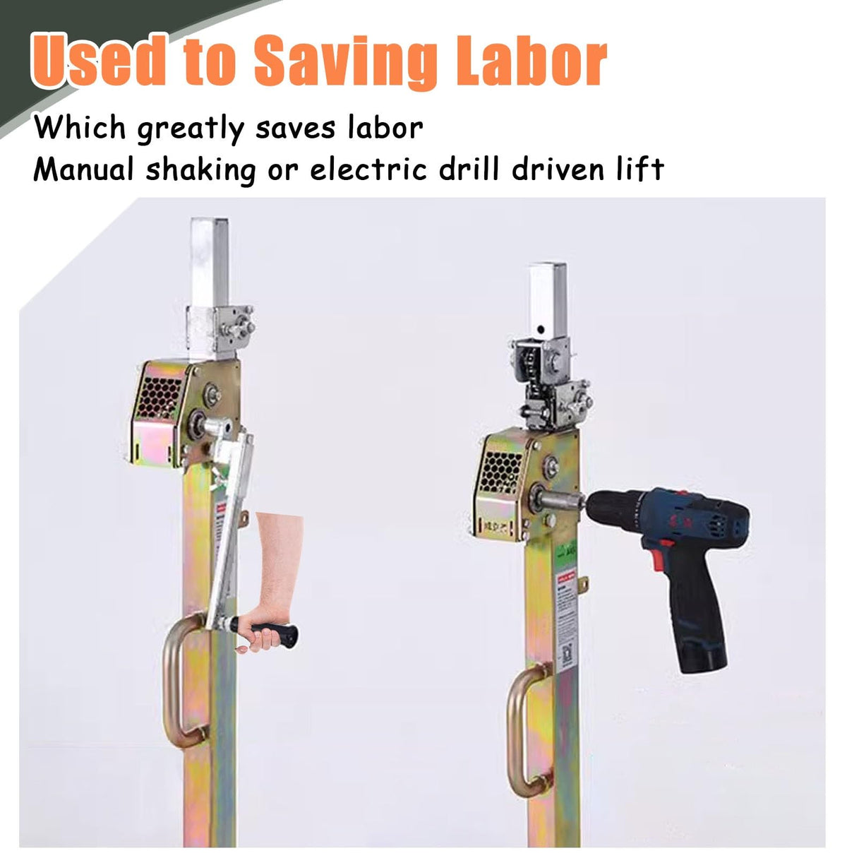 Drywall Lift Heavy Duty Sheetrock Lifters for Drywall, 10/11.5 Ft Plasterboard Lifter Panel Hoist with Lockable Wheels, Commercial Sheet Lift Assist Tool(3.0 m(10ft))