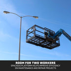 Titan Attachments 4' x 7'8" Mesh Telehandler Work Platform, Safety Cage