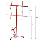 Drywall Lift 16 Feet- 150LBS Heavy Duty Sheetrock Lift Drywall Lifts with 4" Caster Wheels & Adjustable Telescopic Arm | Drywall Hoist for Home Improvement Red