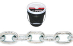 Campbell 0181523 System 4 Grade 43 Carbon Steel High Test Chain in Round Pail, Zinc plated, 5/16" Trade, 0.31" Diameter, 100' Length, 3900 lb. Load Capacity
