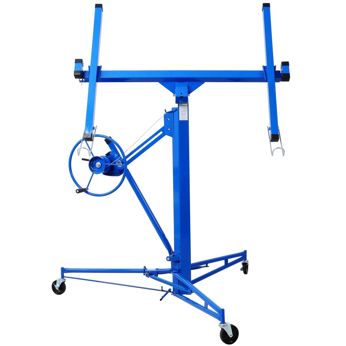 Drywall Lift Panel 11' Lift Drywall Panel Hoist Jack Lifter Blue Sturdy Welded Steel Construction Home & Commercial Use Versatile