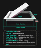 Lockable Ceiling Access Panel 11x26in - Drywall Lift Attic Door for Easy Inspection & Maintenance - Perfect for Electrical, Plumbing & Cable Access - Secure Hatch Door