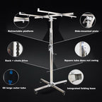 Drywall Lifter Tool, Easy to Move with Casters 3-in-1 Galvanized Steel Pipe Sheetrock Lift Adjustable Telescopic Arm Suitable for Woodworking Construction Tools Residential Commercial(3.7M)