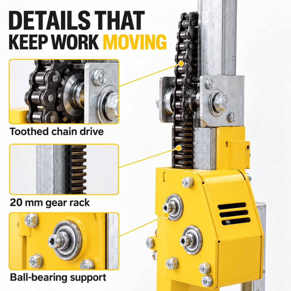 Drywall Lift, 110LBS(50kg) Sheetrock Hoist for Ceiling 5m