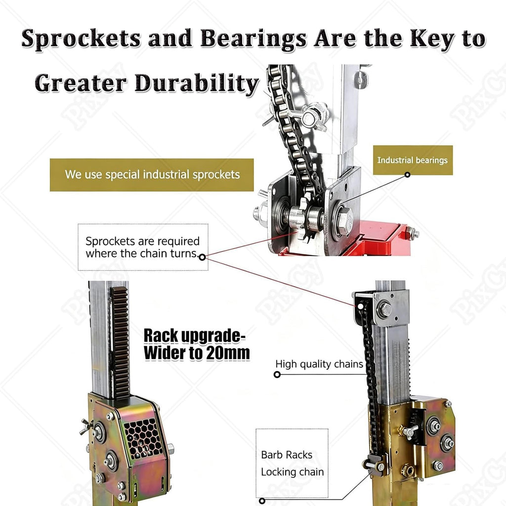 Mobile Plasterboard Lifter,80kg Drywall Lift,Lockable Wheels,Site Work 4m