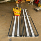 Stainless Steel Unpowered Conveyor Roller with 2 Row Long Wheels, Light-Duty Gravit-y Conveyor Belt Table, Portable Splicable Roller Conveyor Table(100X30CM-7PCS(7M))