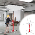 Drywall Lift Red Drywall Rolling Lifter Panel, 10/11.5/13/14.7/16.4 Ft Sheetrock Lifting Tools, Adjustable Ceiling Board Hoist Commercial, for Workshop Garage(3.0 m(10ft))
