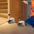Door Installation Kit for 1.375-1.75 Inch Doors, 1000 lbs Capacity, 4 Positioning Clamps, Silver, Heavy Duty Moving and Mounting Tool for Contractors & DIY Homeowners
