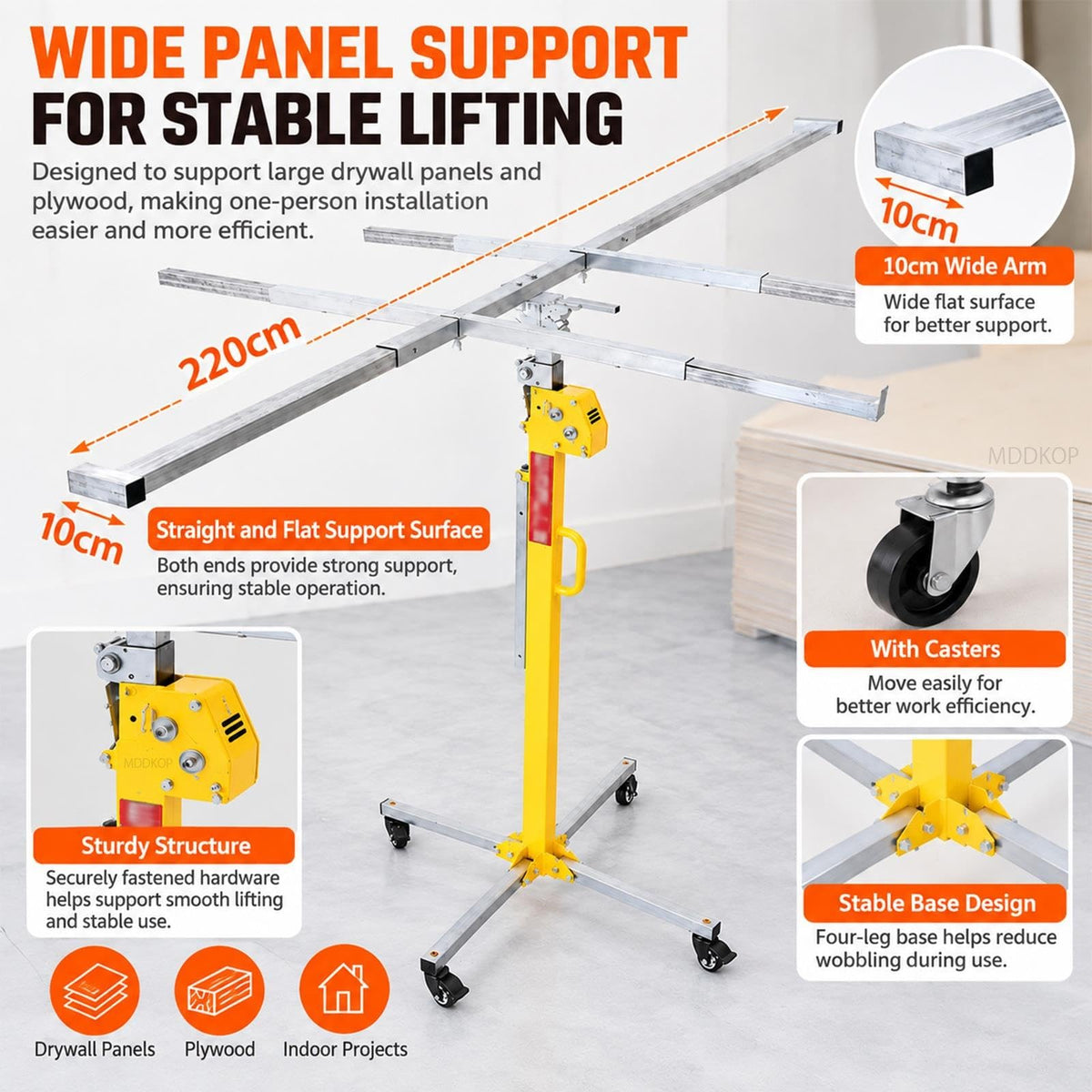 Drywall Lift Panel Manual and Electric Dual Purpose 9.8ft/11.5ft/13.1ft Max Height Three in One Drywall Lift Stable Lifting and Lowering Lift for Ceiling and Walls Tools Sheetrock Lifter Tool(3