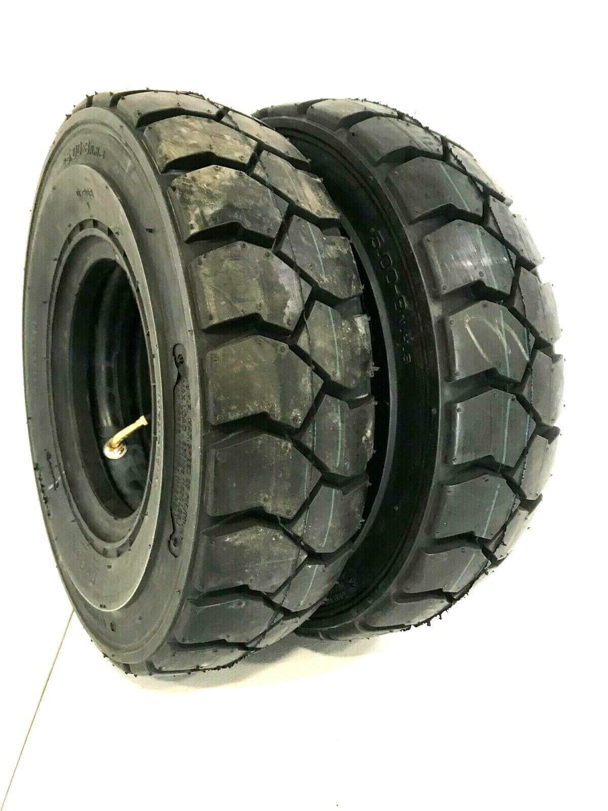 Two 7.00-12 Forklift Tires With Tubes, Flap Grip Plus Heavy Duty 700-12