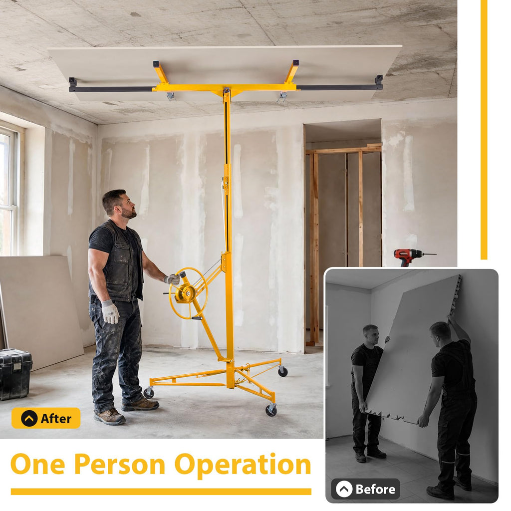 Rovibek 11FT Drywall Lift, Drywall Jack Lift for Ceiling