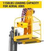 Forklift Safety Cage 36"x36" Inch Heavy Duty Forklift Man Basket 1150lbs Capacity Forklift Work Platform Provide Safety for Most Aerial Jobs,36"