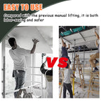 Drywall Lift Stainless Steels Board Lifter for Drywall, 4 Wheels Plasterboard Ceiling Hoist for Construction, Rolling Saving Labor Sheetrock Jack Lift Tools(2.8m(9ft))
