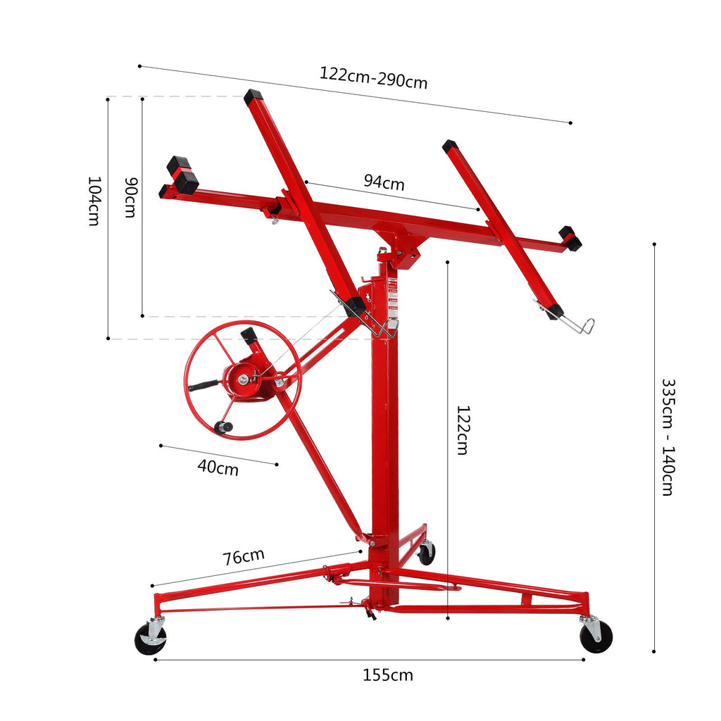 Heavy Duty Drywall Lift,Plaster Board Panel Hoist Jack Tool with 70kg Lifting Capacity,Ideal for Construction and Renovation Projects