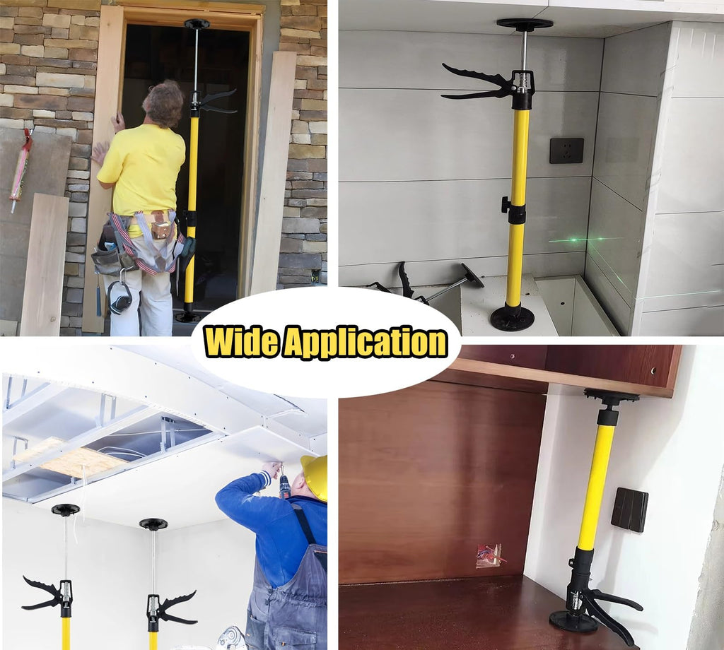Vibeo Adjustable Support Pole Install Cabinets Tools with Bag, 3rd Hand Support Pole for Door Frame Cabinet Plasterboard, Drywall Lift Jack(2pcs,Large)
