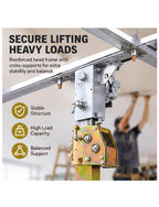 Multi-Purpose Drywall Lift – Rolling Plasterboard Jack, Ceiling & Wall Panel Hoist, Construction & DIY Use(5meter/16.40ft)