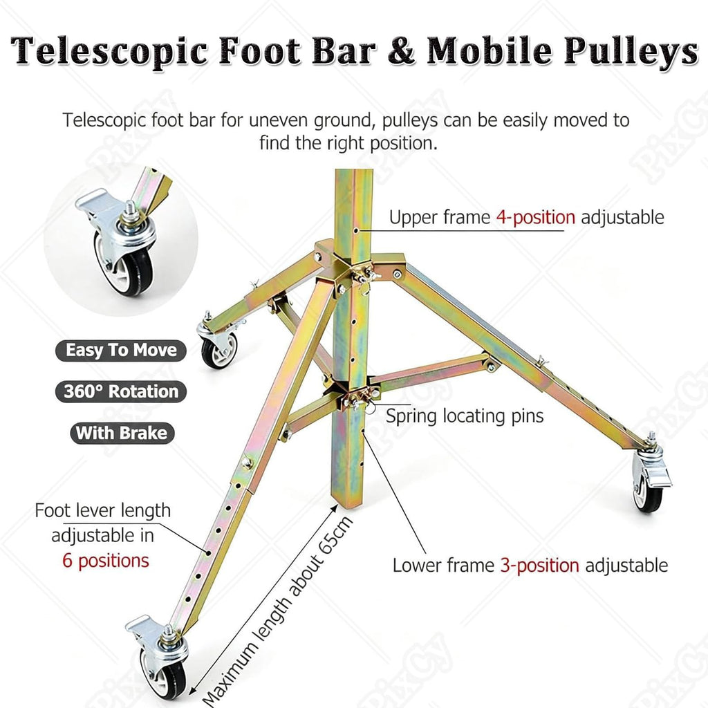Mobile Plasterboard Lifter,80kg Drywall Lift,Lockable Wheels,Site Work 4m
