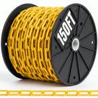 3/16" Yellow Safety Chain on Reel 150FT, Heavy Duty Welded Steel