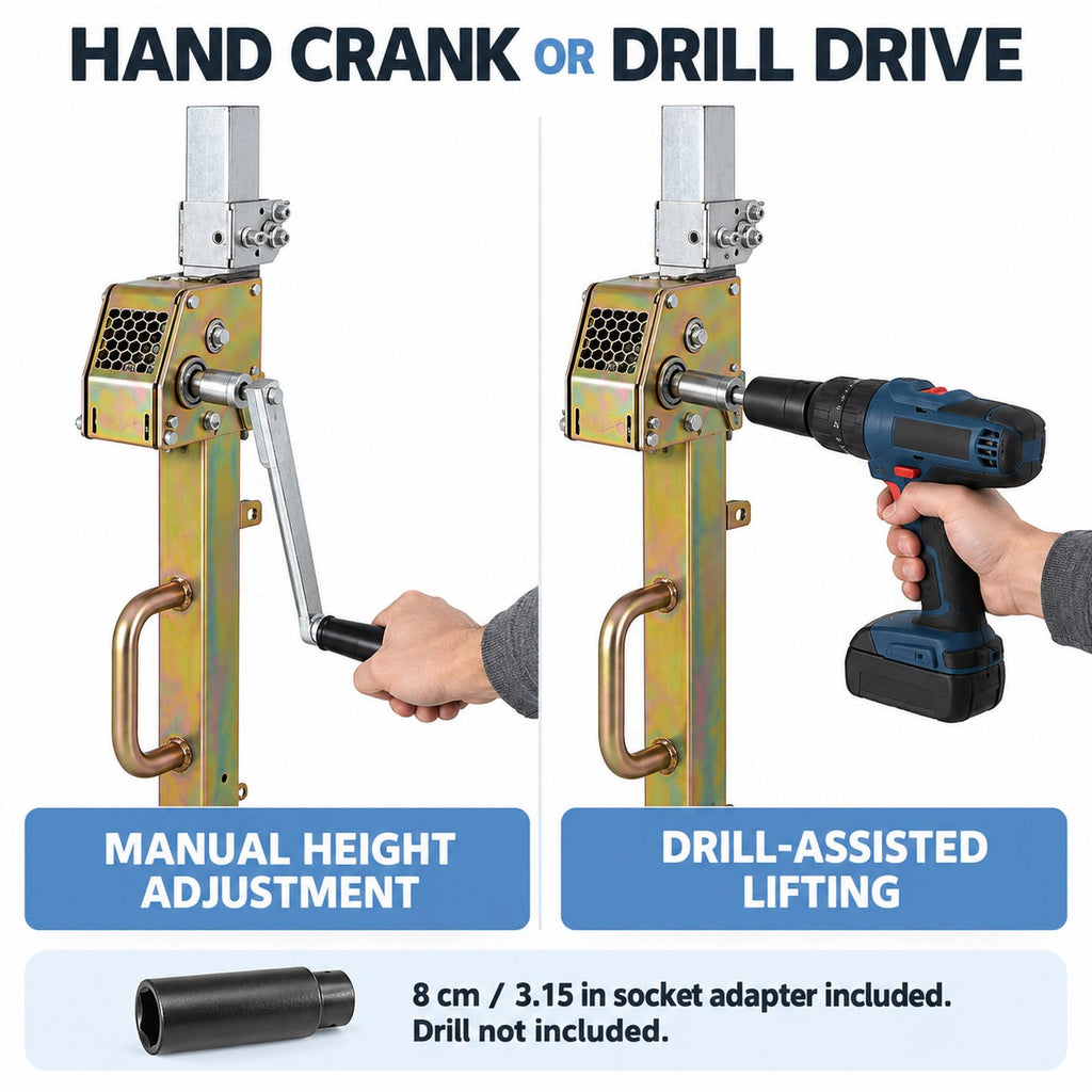 Drywall Lift Manual Electric 2-in-1 Stable Lifting Tool for Ceilings