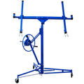 Drywall Panel hoist Drywall Lift Rolling Panel Hoist Jack Lifter 16ft (Blue)
