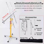 JYHHCYS Drywall Jack Lift for Ceiling and Walls, 10Ft 11Feet 13Foot 15' 16Ft Tall Rolling Sheetrock Lift with Universal Wheel, Drywall Panel Hoist for Gypsum/Wooden/Metal/PVC Board(4 m/13.1 ft)