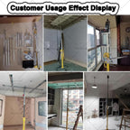 3/3.5/4/4.5/5m Drywall Rolling Lifter Panel, Sheetrock Lift Drywall Lift, Panel Hoist Jack Tool, Steel Material with Telescopic Arm & 4 Lockable Wheels, Manual and Electric Dual Purpose 3.5M(11.5ft)