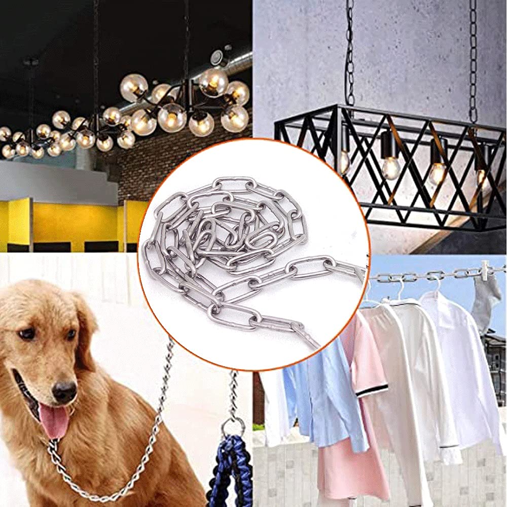 Garden Coil Chain,decorative Chain Anti-theft Chain Stainless Steel Coil Chain Safety Chain Chain Dog Collar Clothes Chain Dog Chain (shepherd Dog) Stainless Steel Chain Load Bearing:176lbs(80kg)