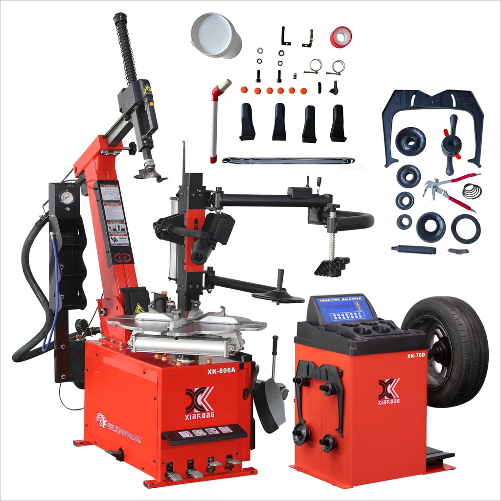 XK Tire Changer and Wheel Balancer Combo Rim Clamp 28 in, 110V,806A-70D