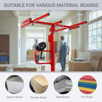 13Ft Drywall Lift Panel Hoist, 150lbs Capacity Sheetrock Lift Drywall Panel Hoist Tool, Drywall Lifter with 360° Adjustable Telescopic Arm & 4 Lockable Wheels (Red 13Ft)