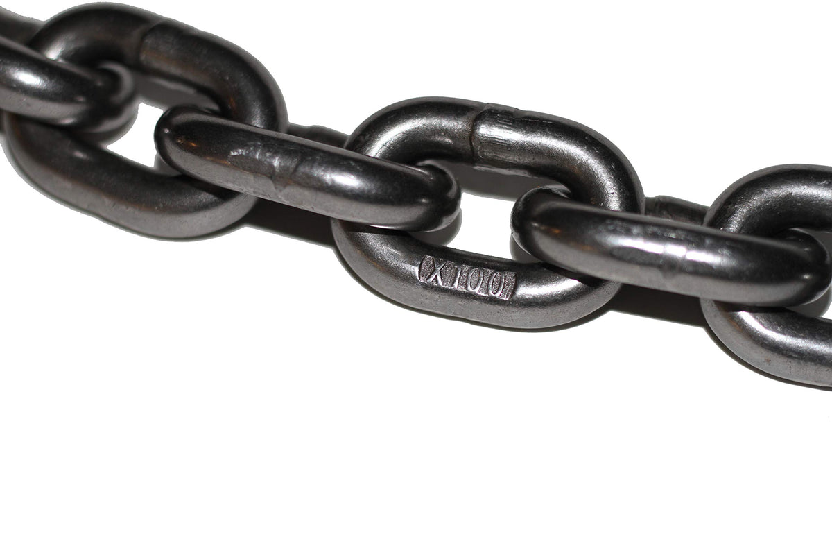 1/2 Grade 100 Alloy Rigging Chain |15,000 lbs Working Load | Lifting Towing Excavator Construction (1/2 X 15 FT)