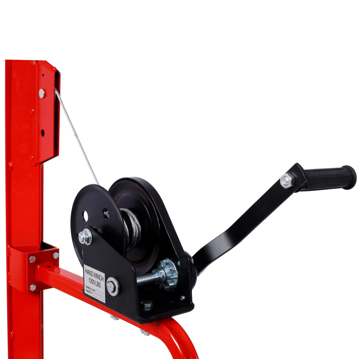 Drywall Lift Panel 16' Hoist, 150lbs Heavy Duty Sheetrock Lift, Rolling Drywall Jack with Casters, Tool-Free Assembly, Red, 4ft x 16ft Max Sheet Size