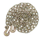 Mytee Products 2 Pack 1/2 Inch x 12 FT Grade 70 Binder Chain with Clevis Grab Hooks - G70 Transport Tow Chain - 11,300 Lbs Working Load Limit