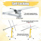Drywall Lift Sheetrock Lift, 150LBS Heavy-Duty Panel Hoist with Dual-Mode Drive, Safety Self-Lock, 4 Casters for Ceiling Wall Installation 5M