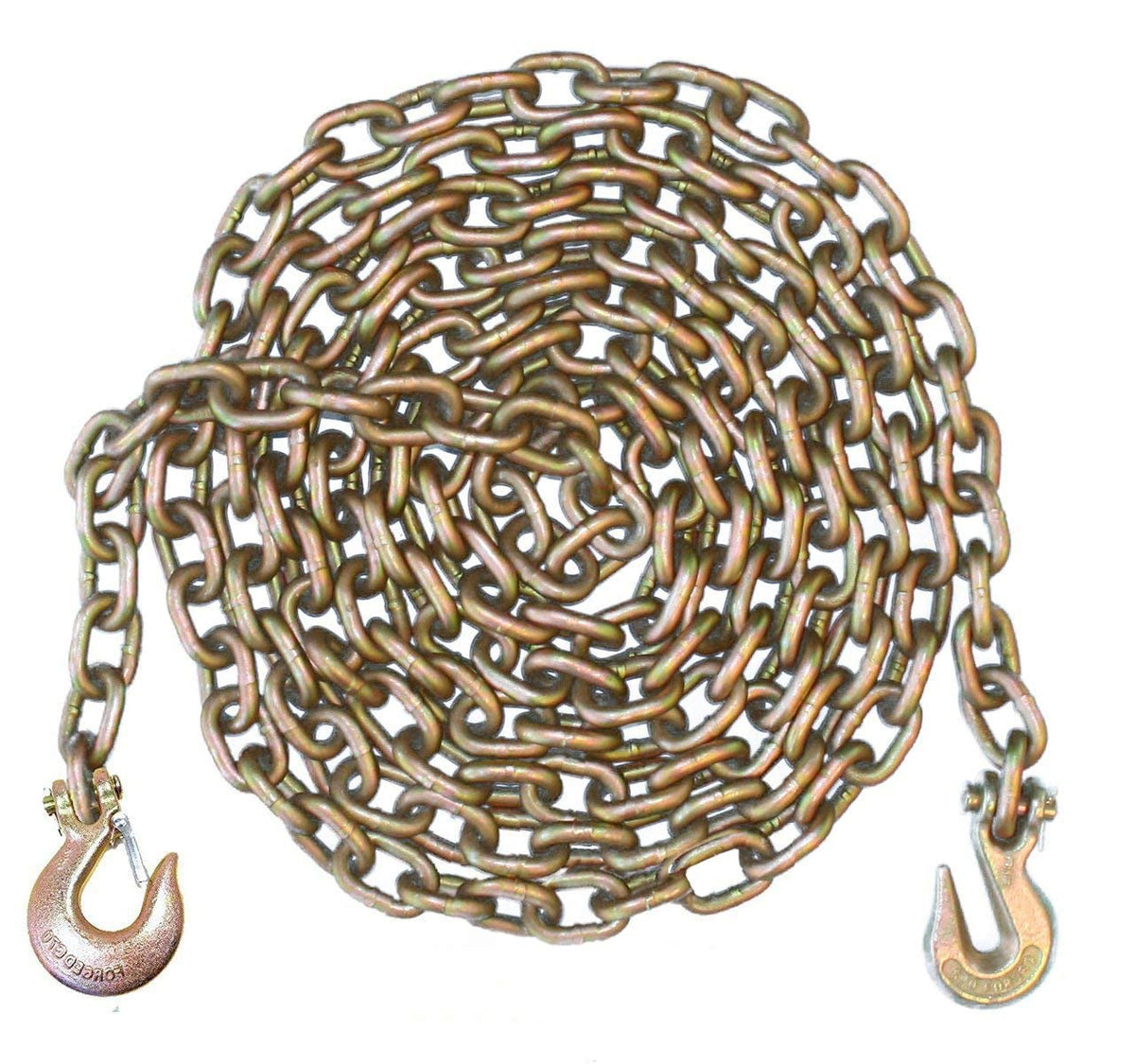 1/2 Inch 10 Foot Feet Grade 70 Transport Binder Chain with Slip Hook and Grab Hook