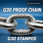 G30 Proof Coil Chain, Hot-Dipped Galvanized, 3/8", 200 ft