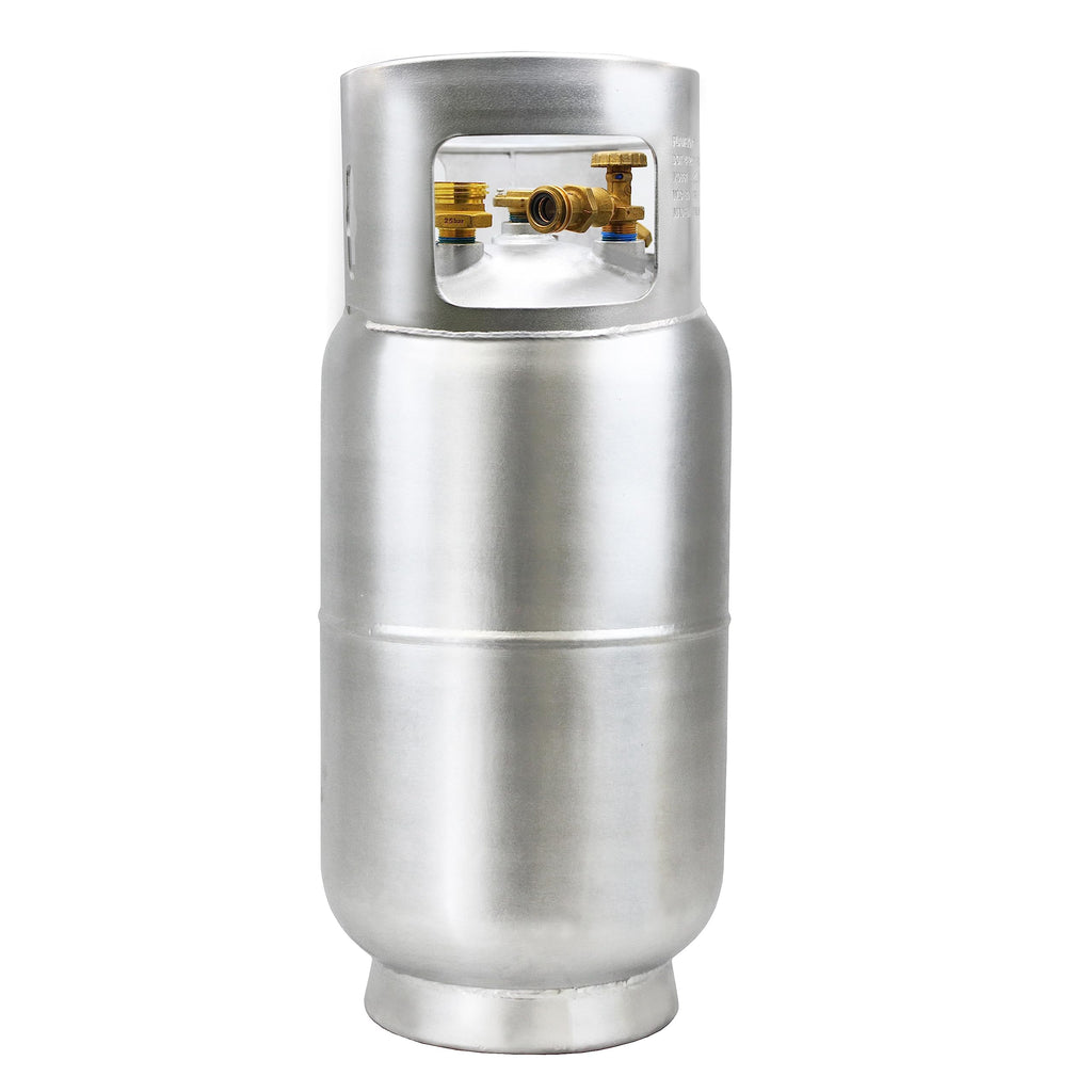 Flame King 33.5lb Aluminum Forklift Propane Tank with Gauge, DOT and TC Compliant, Lightweight, Rugged-Designed