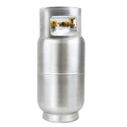Flame King 33.5lb Aluminum Forklift Propane Tank with Gauge, DOT and TC Compliant, Lightweight, Rugged-Designed