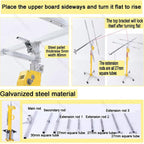 Heavy-Duty Drywall Lift & Jack - Manual & Electric Dual Purpose Sheetrock Hoist for Ceilings, 110 lbs Capacity, Foldable Design for Home Improvement Projects
