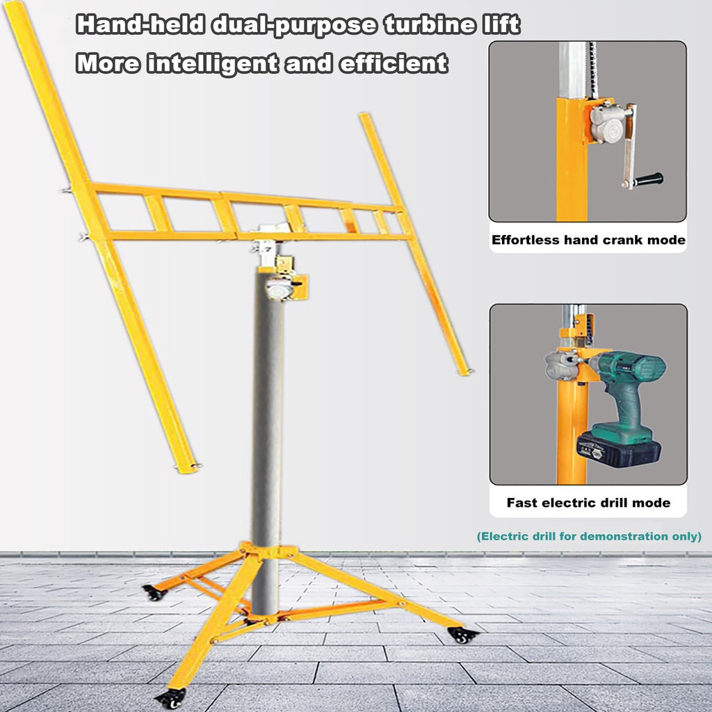 Drywall Lift Panel Hoist, Easy to Operate Stable and Durable Sheetrock Lift Tool Four-in-one Suitable for Construction Sites Residences Hotels and Other Decoration Scenes,3.7m