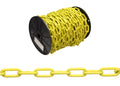 Campbell PD0722627 Low Carbon Steel Straight Link Coil Chain, Yellow Polycoated, 2/0 Trade, 0.19" Diameter, 520 lbs Load Capacity, 120 Feet Reel