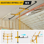 One-Person Drywall Lift Panel Hoist, 150 Lb Heavy-Duty Steel Sheetrock Jack