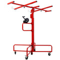 Gecheer Drywall Lift Hoist with Rolling Casters – 150 lb Capacity, 4 ft x 16 ft Max Panel Size, Tool- Assembly, Stable Wheelbase, Quiet Pulley System for