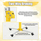 Drywall Lift Sheetrock Lift, 150LBS Heavy-Duty Panel Hoist with Dual-Mode Drive, Safety Self-Lock, 4 Casters for Ceiling Wall Installation 5M