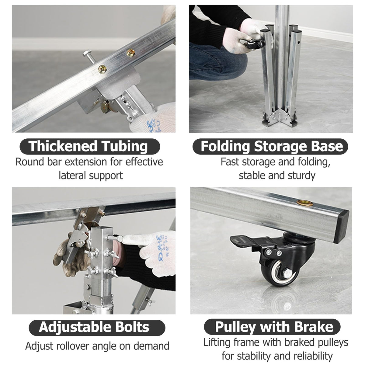 Drywall Lift,3.2mRock Construction Wall Jacks,Person Drywall Panel Hoist, for Walls & Ceiling