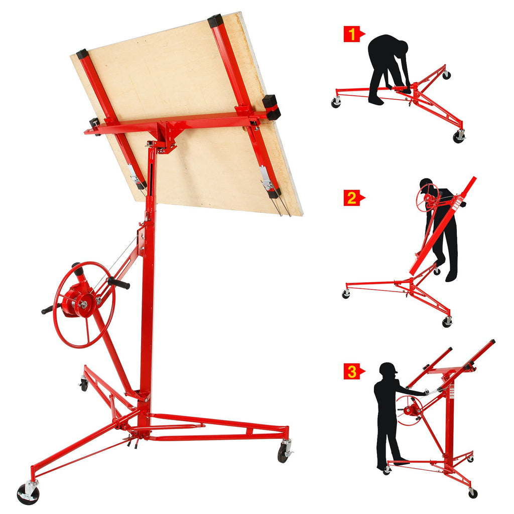 Heavy Duty Drywall Lift,Plaster Board Panel Hoist Jack Tool with 70kg Lifting Capacity,Ideal for Construction and Renovation Projects