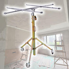 Drywall Panel Hoist Jack - Sheetrock Hand Lift Drywall Lift w/360° Rotatable Wheels - Heavy Duty Drywall Panel Lift Extension (145~350cm)