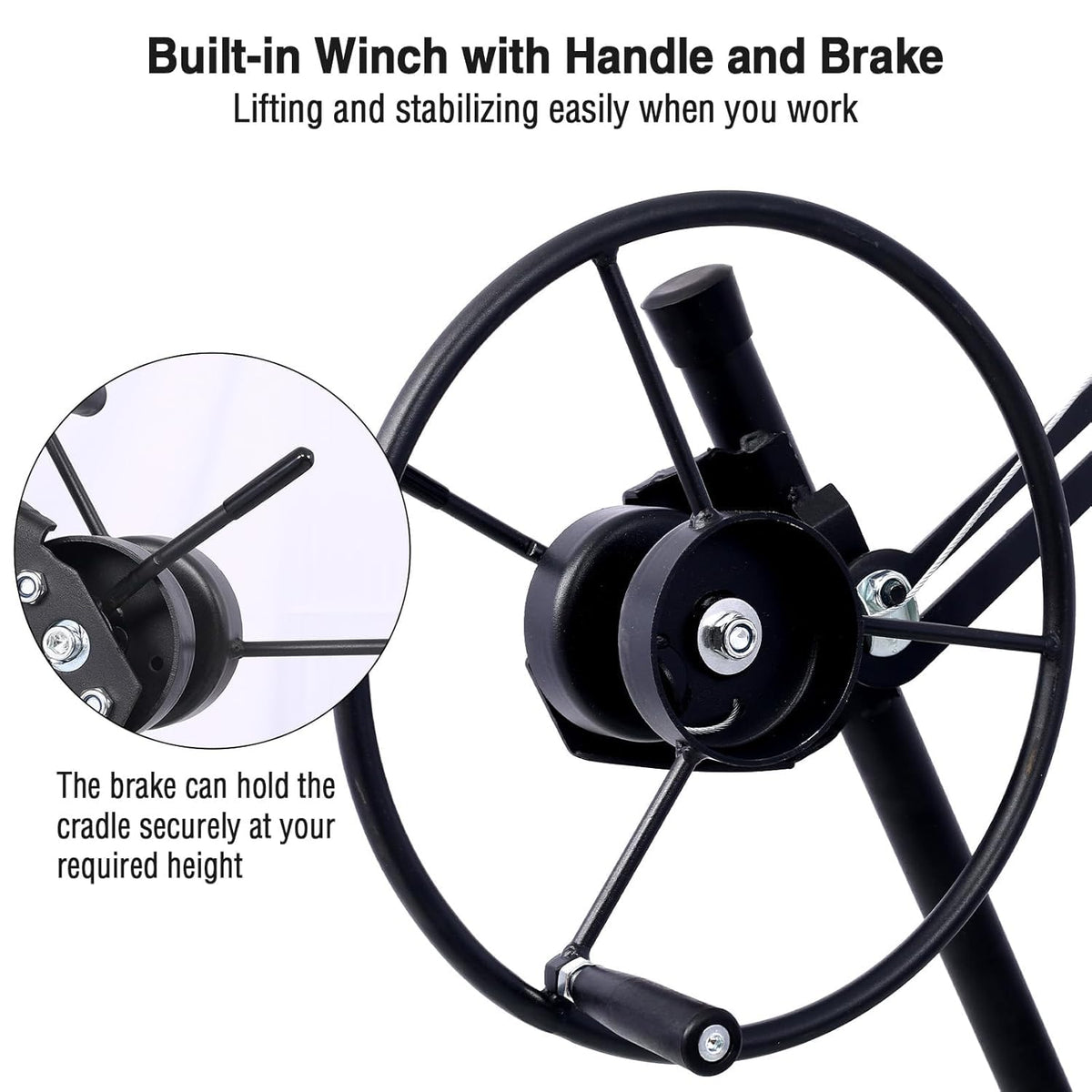 Drywall Lift 11FT – Drywall Lifter Panel Jack, 150LBS Heavy Duty Sheetrock Hoist with 360° Adjustable Telescopic Arm & Wheels (Black)