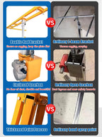 Drywall Lift 12 Ft Board Lifting Assist for Ceiling, Heavy Duty Drywall Panel Hoist Tools with Casters, Portable Plaster Lift Jack Carrier, Sheet Crane Bracket