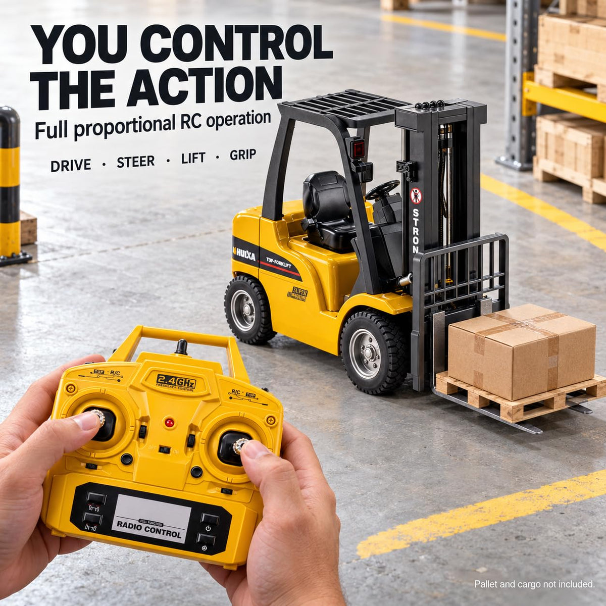 1/10 RC Forklift with Proportional Control, Alloy Fork & Grabber